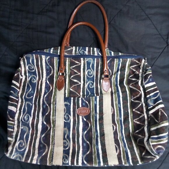 Vintage Gitano Abstract Stripes Tote Bag Purse - Picture 1 of 4